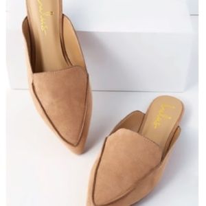 Joelle Camel Suede Loafer Slides - 8.5